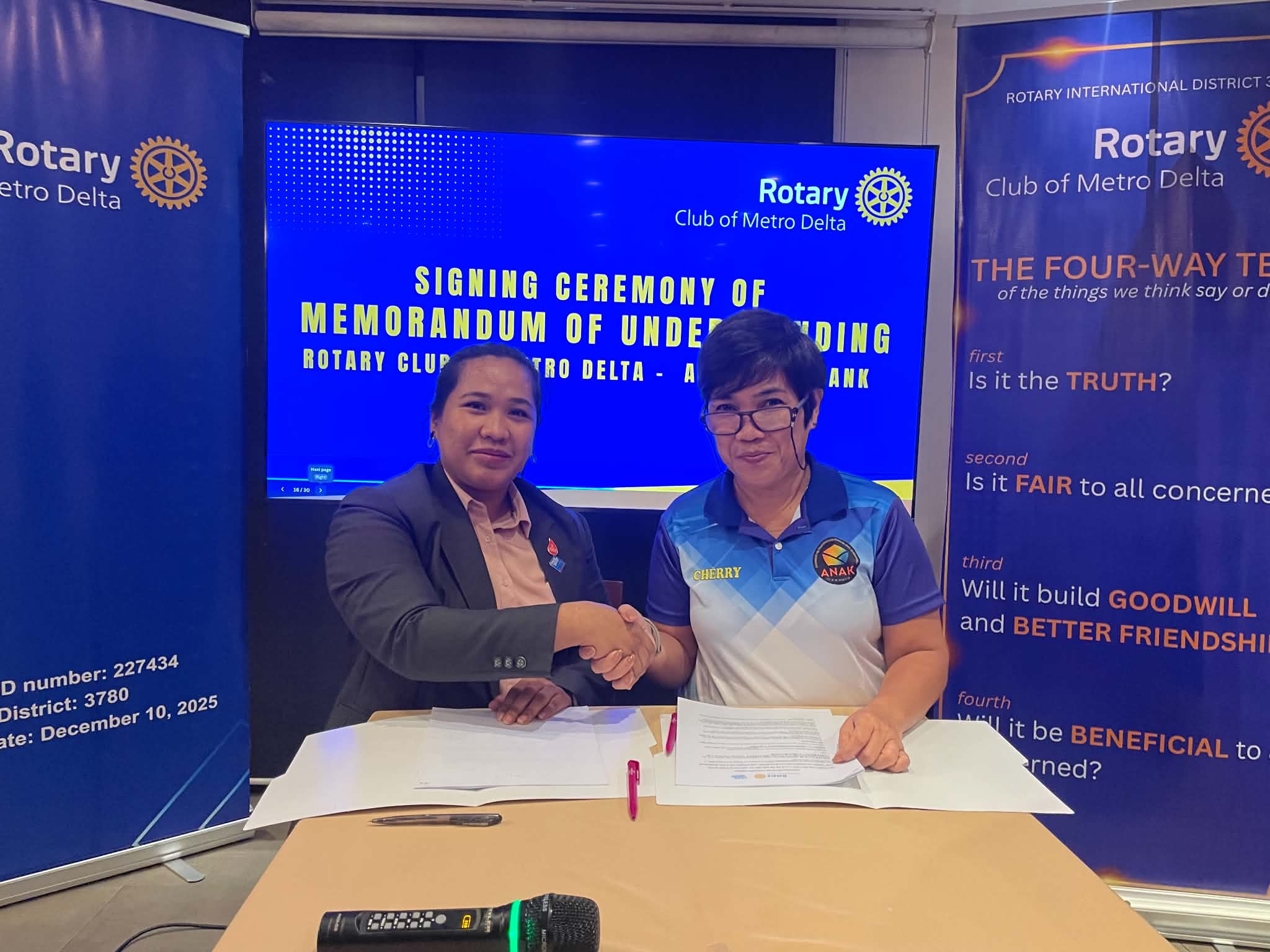 RC Metro Delta and Anak Food Bank Formalize Community Partnership Through MOU