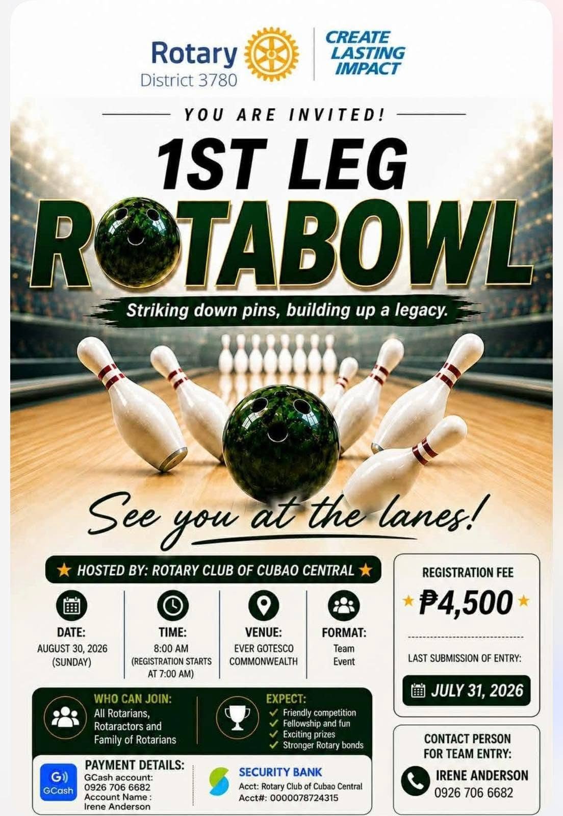 1st Leg Rotabowl Brings Rotarians Together for Fellowship and Sportsmanship
