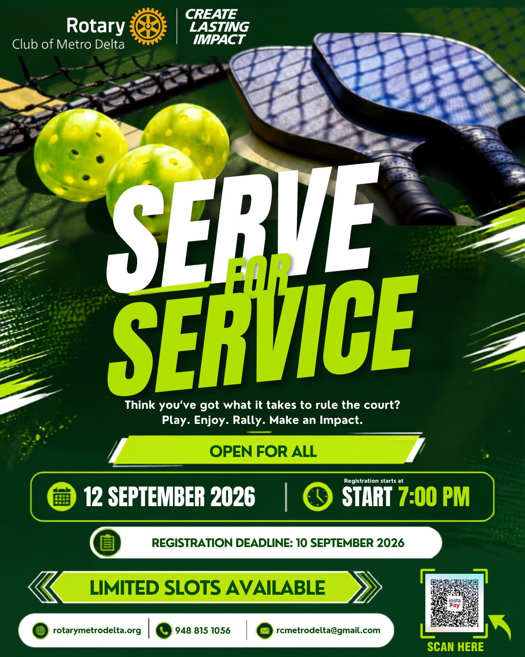 Serve for Service: Open Play Pickleball